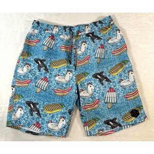 NEFF Unicorn Popsicles Hotdogs Pool Swim Trunks‎ Mens XL Waist Boardshorts